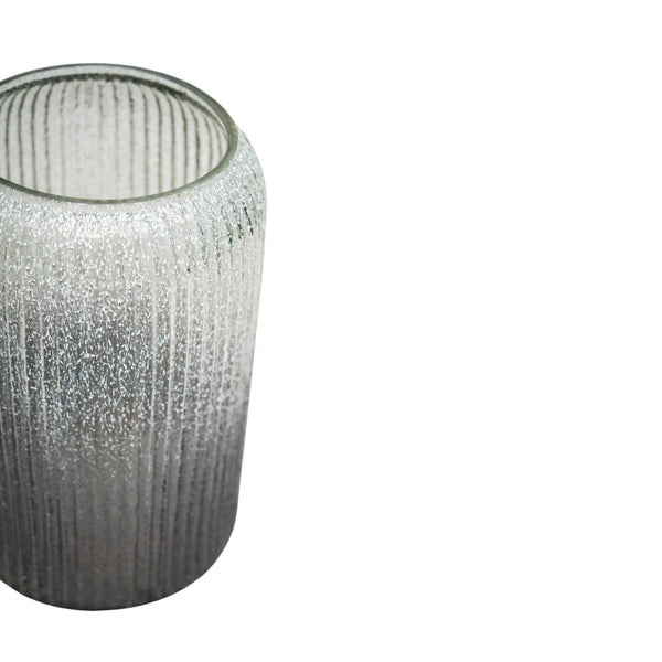 Ivyline Verre Frosted Ribbed Glass Vase