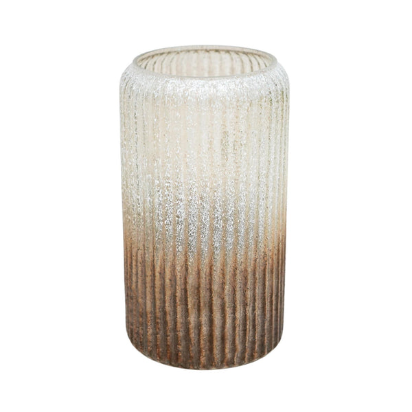 ivyline Verre Frosted Ribbed Glass Vase