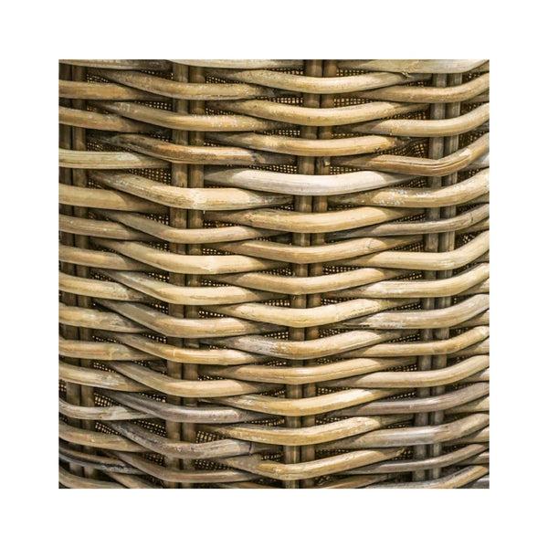 Ivyline Wicker Log Basket Round Lined Set Of 2