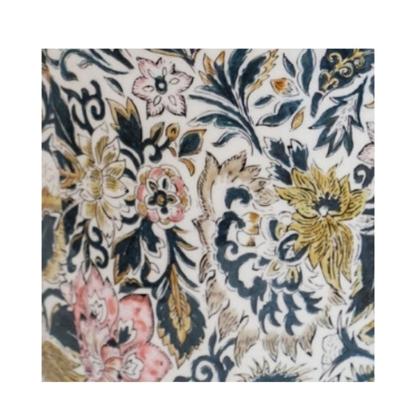 Ivyline Maisie Vintage Pattern Blush Metal Planter Set Of 2