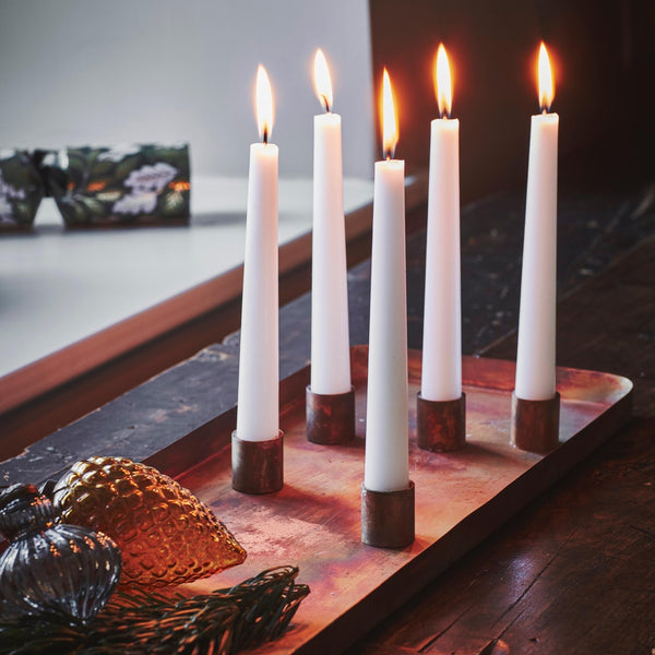 Ivyline Rectangle Centrepiece Metal With Magnetic Candle Holders