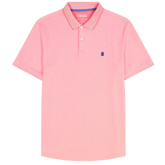 Izod ADVANTAGE PERFORMANCE SHORT SLEEVE POLO - CAYENNE PINK