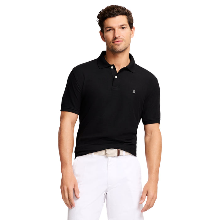 izod ADVANTAGE PERFORMANCE SHORT SLEEVE POLO SLIM - BLACK