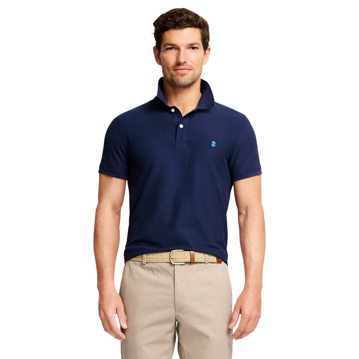 izod ADVANTAGE PERFORMANCE SHORT SLEEVE POLO SLIM - PEACOAT