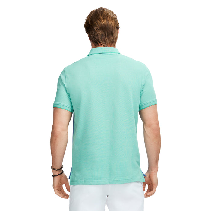 Izod ADVANTAGE PERFORMANCE SHORT SLEEVE STRIPE POLO - BERYL GREEN