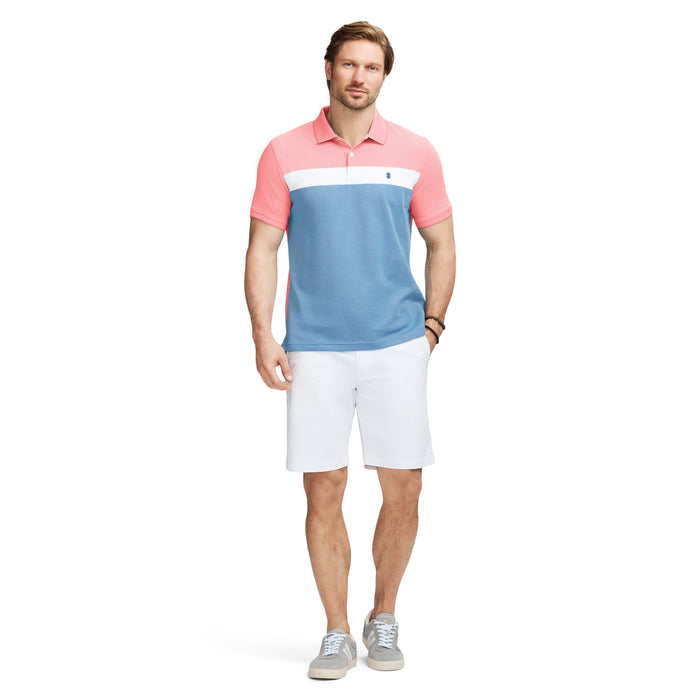 Izod ADVANTAGE PERFORMANCE SHORT SLEEVE STRIPE POLO - DUBARRY