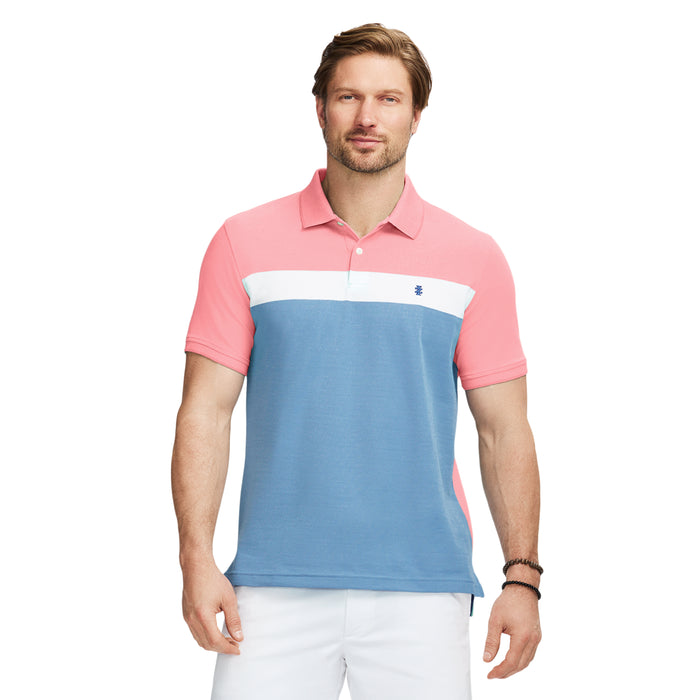 izod ADVANTAGE PERFORMANCE SHORT SLEEVE STRIPE POLO - DUBARRY