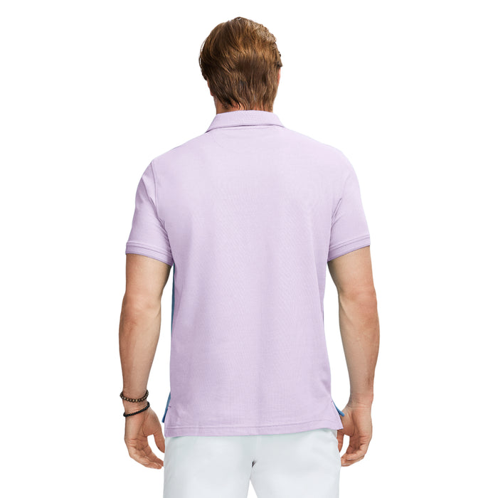 Izod ADVANTAGE PERFORMANCE SHORT SLEEVE STRIPE POLO - VIOLA