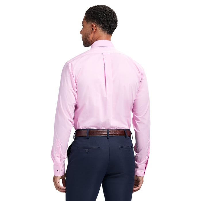 Izod ALL-OVER STRETCH BUTTON-DOWN DRESS SHIRT (BUTTON DOWN COLLAR) - PINK