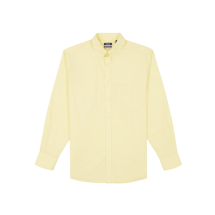 Izod ALL-OVER STRETCH BUTTON-DOWN DRESS SHIRT (BUTTON DOWN COLLAR) - YELLOW