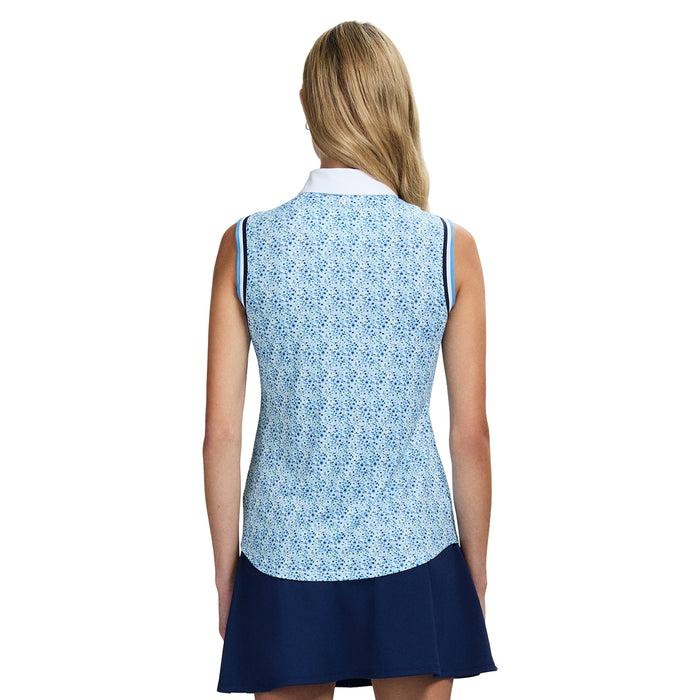 Izod ALLY PERFORMANCE STRETCH COLLARED SLEEVELESS POLO - BRIGHT WHITE