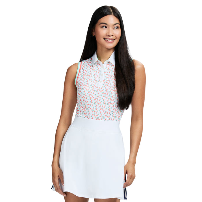 izod ALLY PERFORMANCE STRETCH COLLARED SLEEVELESS POLO - DUBARRY