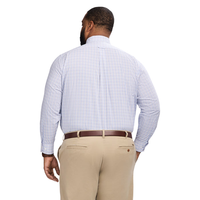 Izod BIG & TALL ALL-OVER STRETCH BUTTON DOWN DRESS SHIRT - PAPAYA PUNCH