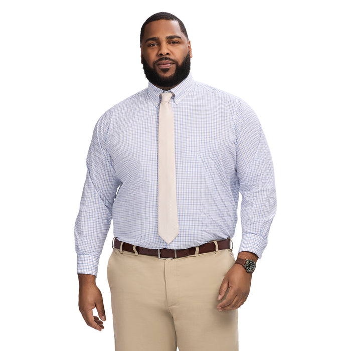 izod BIG & TALL ALL-OVER STRETCH BUTTON DOWN DRESS SHIRT - PAPAYA PUNCH izod BIG & TALL ALL-OVER STRETCH BUTTON DOWN DRESS SHIRT - PAPAYA PUNCH