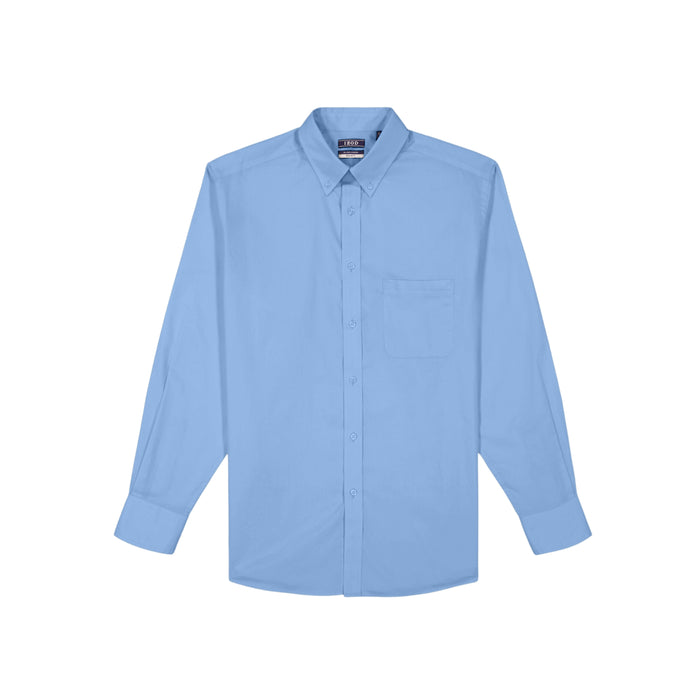 Izod BIG & TALL ALL-OVER STRETCH BUTTON DOWN DRESS SHIRT - CORNFLOWER BLUE