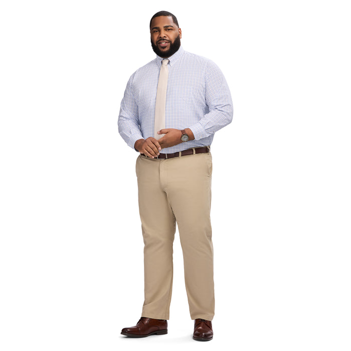 Izod BIG & TALL ALL-OVER STRETCH BUTTON DOWN DRESS SHIRT - PAPAYA PUNCH