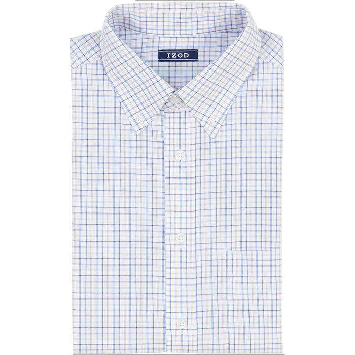 Izod BIG & TALL ALL-OVER STRETCH BUTTON DOWN DRESS SHIRT - PAPAYA PUNCH