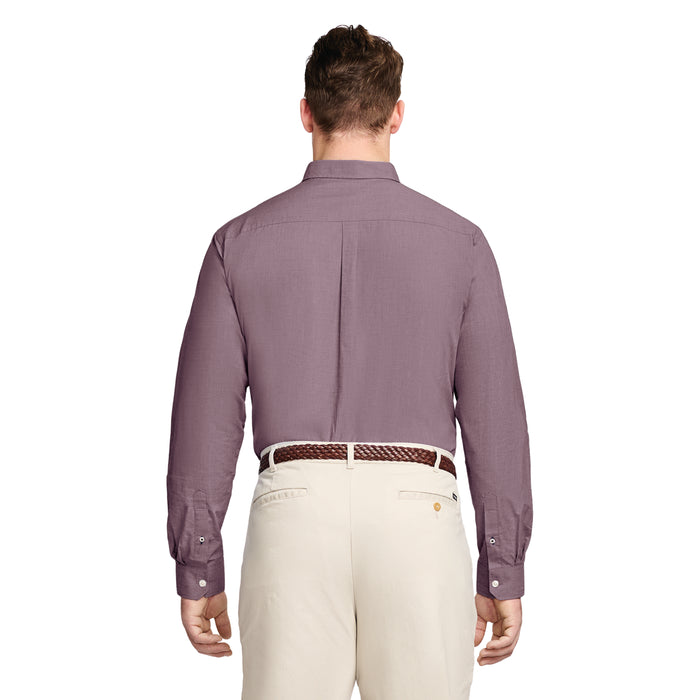 Izod BIG & TALL PERFORMANCE COMFORT LONG SLEEVE BUTTON DOWN SHIRT- ROYALE