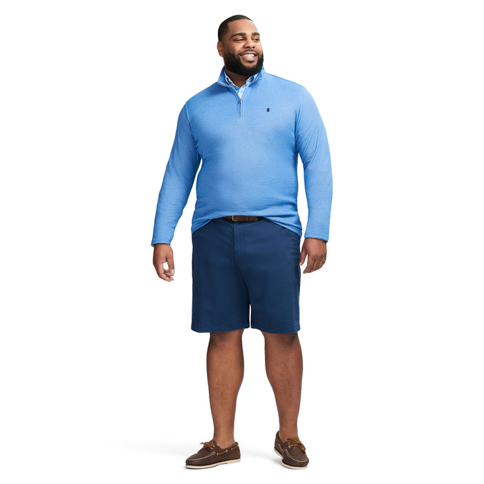 Izod BIG & TALL PERFORMANCE COMFORT QUARTER ZIP - BRIGHT COBALT