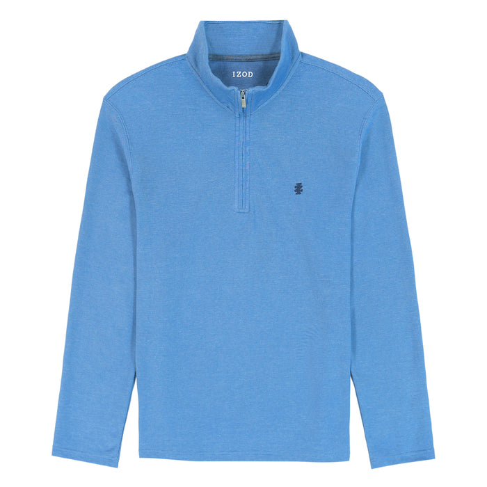 Izod BIG & TALL PERFORMANCE COMFORT QUARTER ZIP - BRIGHT COBALT
