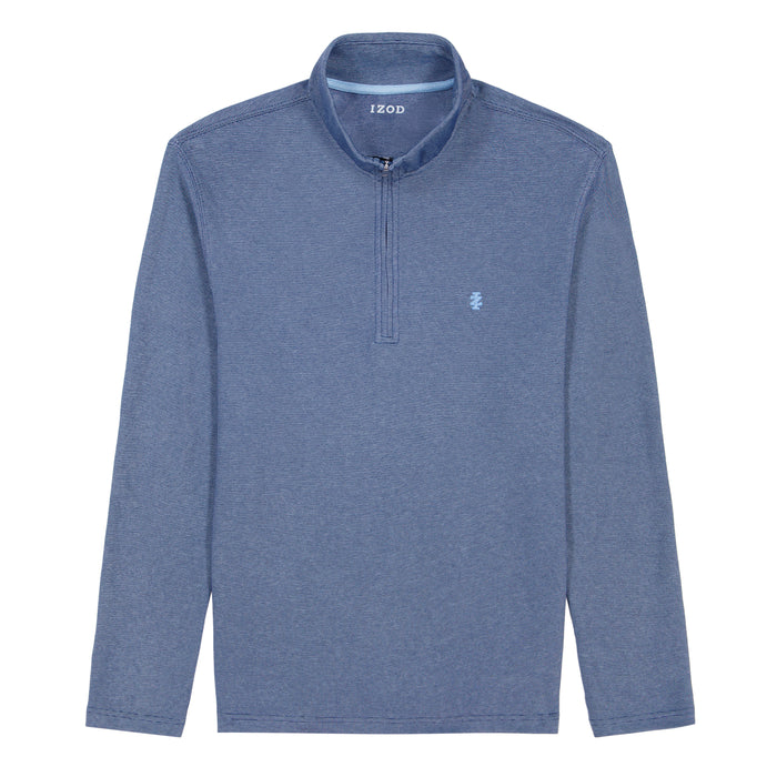 Izod BIG & TALL PERFORMANCE COMFORT QUARTER ZIP - MEDIEVAL BLUE