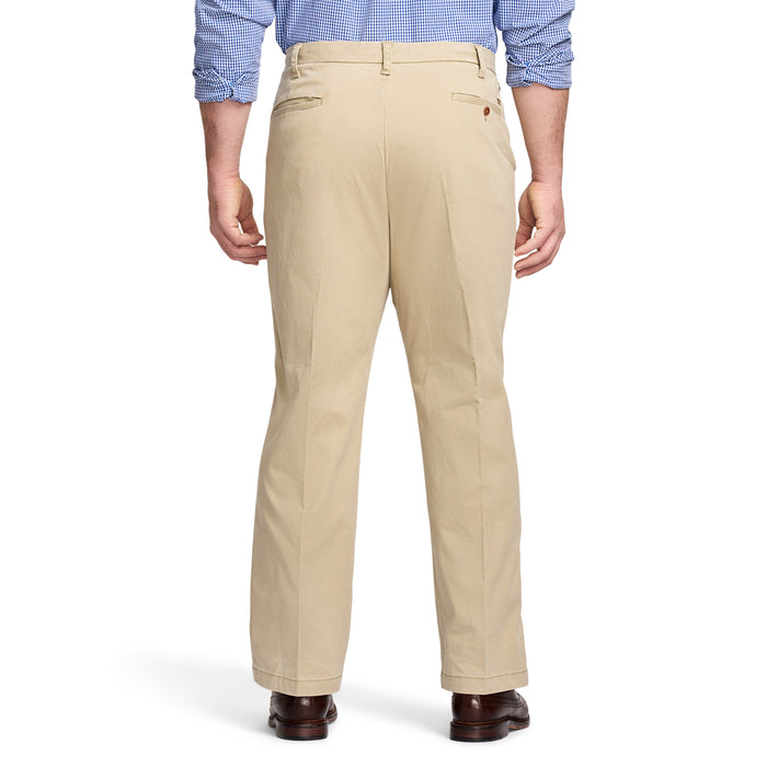 Izod BIG & TALL PERFORMANCE FLAT FRONT CHINO PANTS - CEDARWOOD KHAKI