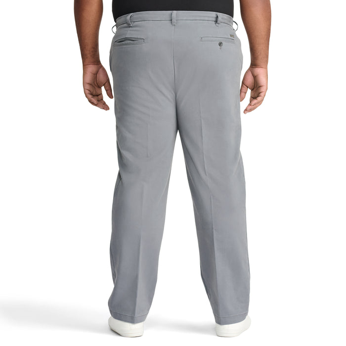 Izod BIG & TALL PERFORMANCE FLAT FRONT CHINO PANTS - SMOKED PEARL