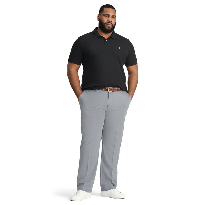 Izod BIG & TALL PERFORMANCE FLAT FRONT CHINO PANTS - SMOKED PEARL
