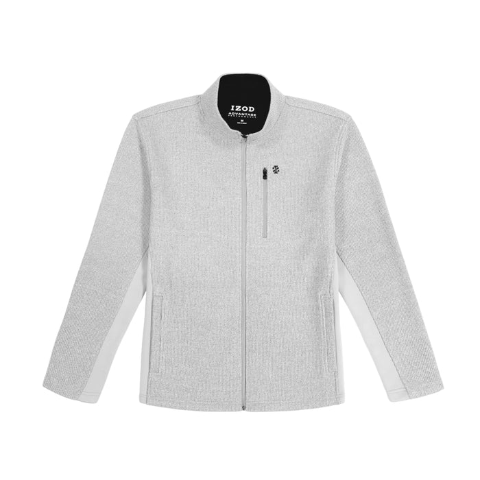 Izod BIG & TALL QUARTER ZIP SWEATER FLEECE - LT GREY HTHR