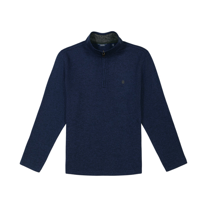 Izod BIG & TALL QUARTER ZIP SWEATER FLEECE - NAVY BLAZER