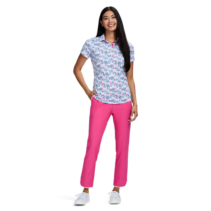 Izod CANDI PERFORMANCE STRETCH ATHLETIC PIPED PANTS - HOT PINK