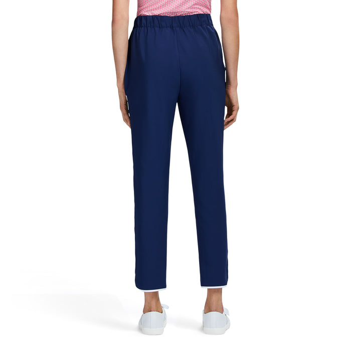 Izod CANDI PERFORMANCE STRETCH ATHLETIC PIPED PANTS - MEDIEVAL BLUE