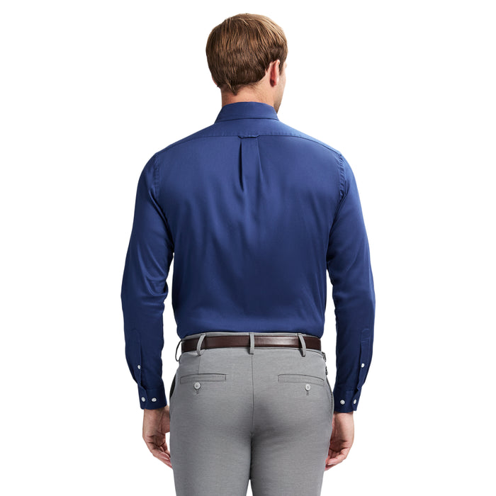 Izod COOL FX BUTTON DOWN DRESS SHIRT SLIM - DARK NAVY