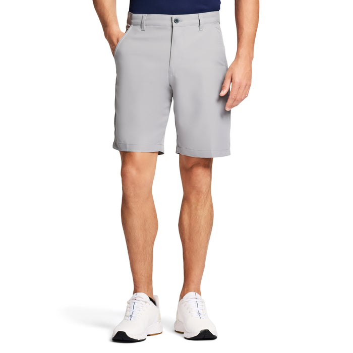 izod GOLF 9.5" MICRO POLY CLASSIC FIT SHORT - SILVER NICKEL