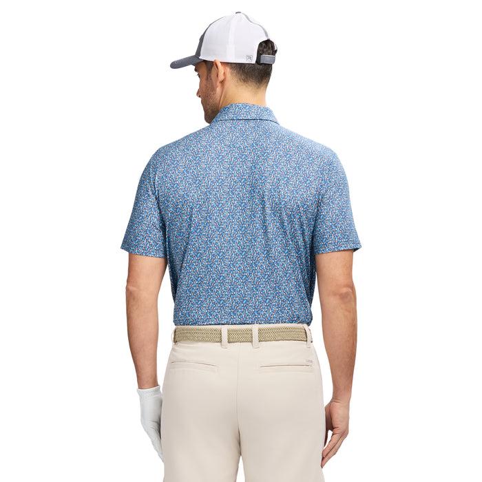 Izod GOLF SWINGFLEX ELITE PRINTED POLO - BRIGHT COBALT