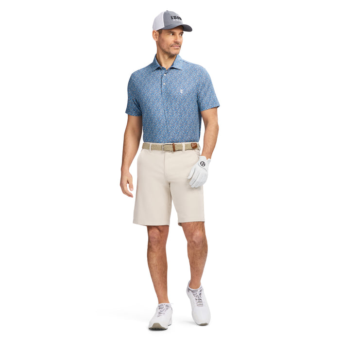 Izod GOLF SWINGFLEX ELITE PRINTED POLO - BRIGHT COBALT