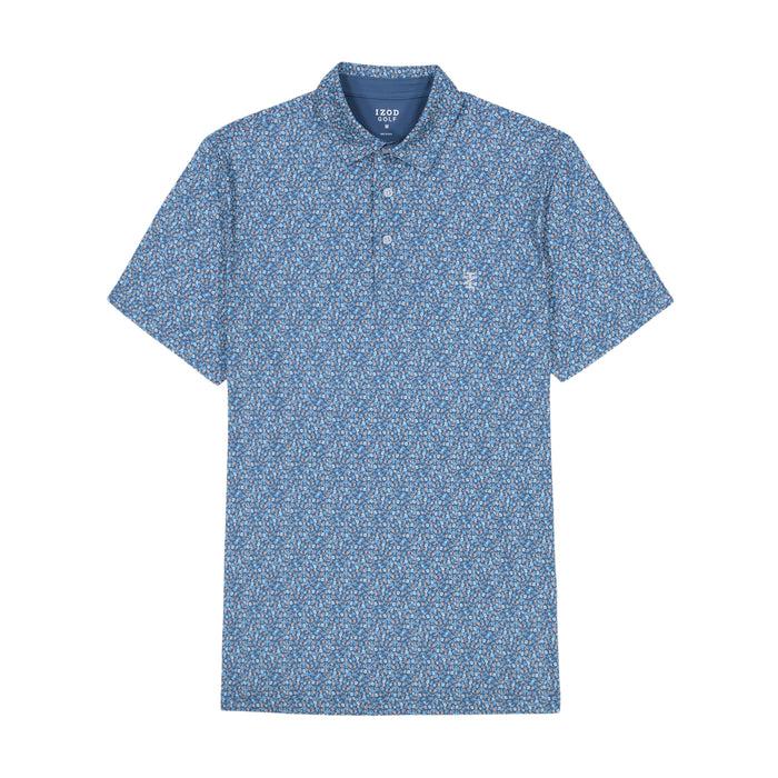 Izod GOLF SWINGFLEX ELITE PRINTED POLO - BRIGHT COBALT