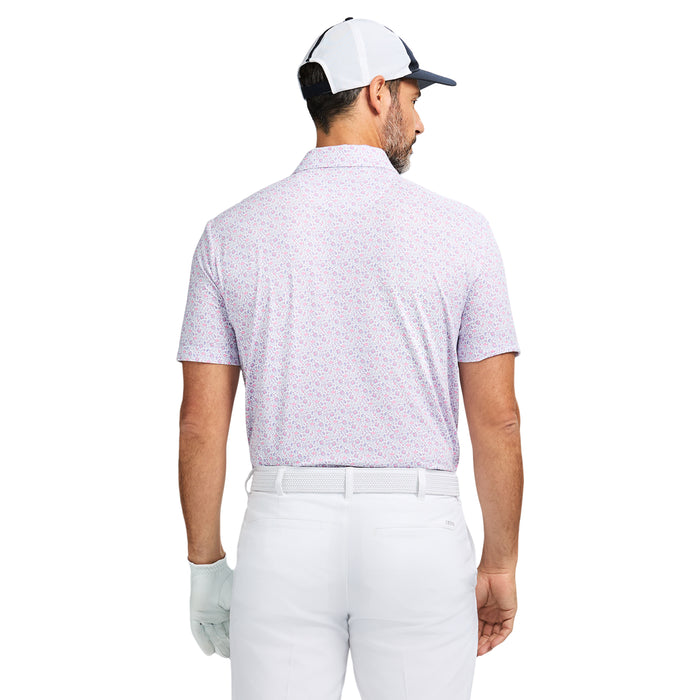 Izod GOLF SWINGFLEX ELITE PRINTED POLO - BRIGHT WHITE