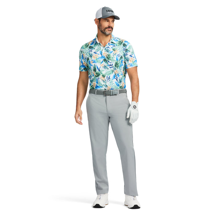 Izod GOLF SWINGFLEX ELITE PRINTED POLO - BRIGHT WHITE