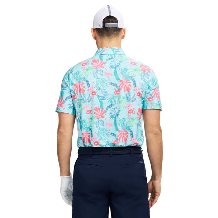 Izod GOLF SWINGFLEX ELITE PRINTED POLO - LIMPET SHELL