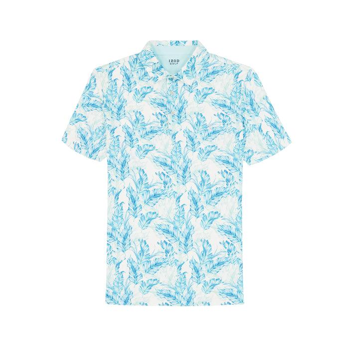 Izod GOLF SWINGFLEX ELITE PRINTED POLO - LIMPET SHELL