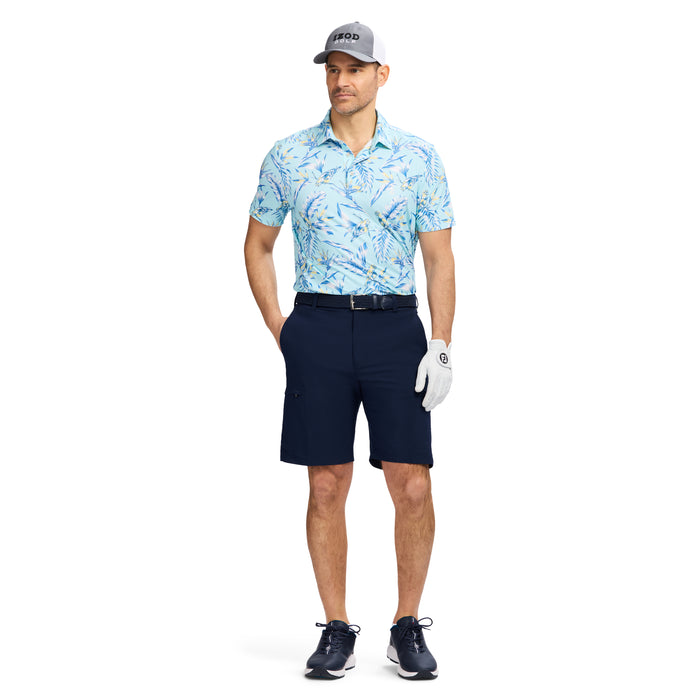 Izod GOLF SWINGFLEX ELITE PRINTED POLO - LIMPET SHELL