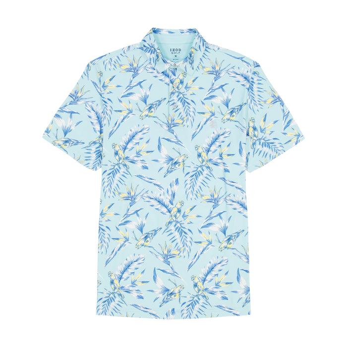 Izod GOLF SWINGFLEX ELITE PRINTED POLO - LIMPET SHELL