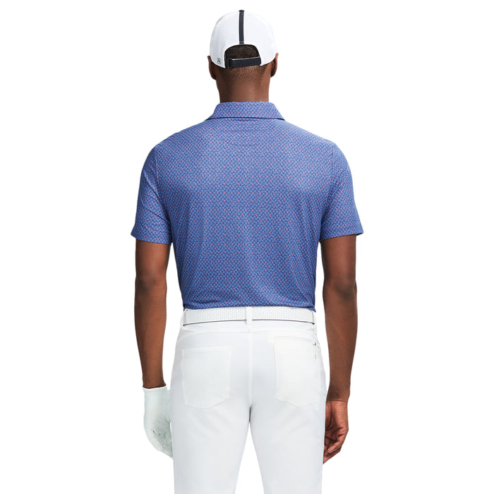 Izod GOLF SWINGFLEX ELITE PRINTED POLO - SKIPPER BLUE