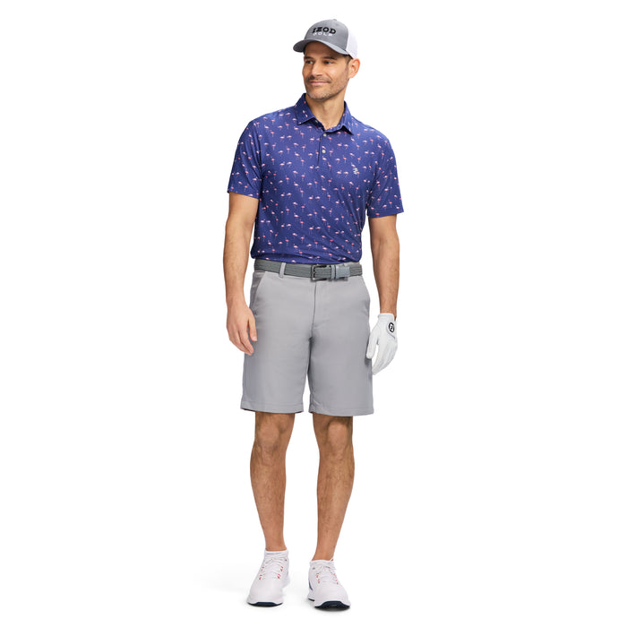 Izod GOLF SWINGFLEX ELITE PRINTED POLO - SKIPPER BLUE