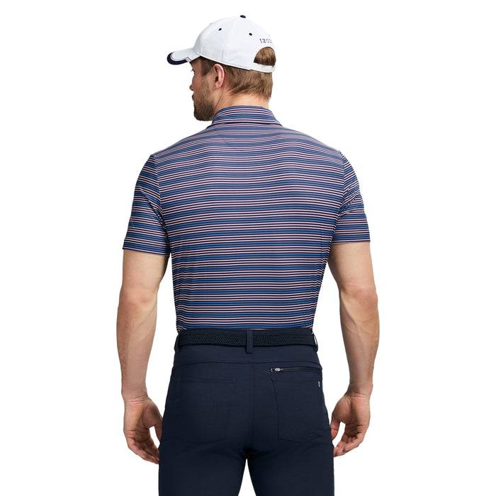 Izod GOLF SWINGFLEX ELITE STRIPE POLO - MEDIEVAL BLUE