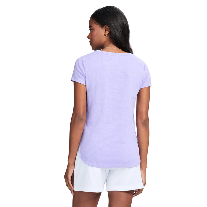 Izod ALEX SHORT SLEEVE SLUB T-SHIRT - VIOLET TULIP