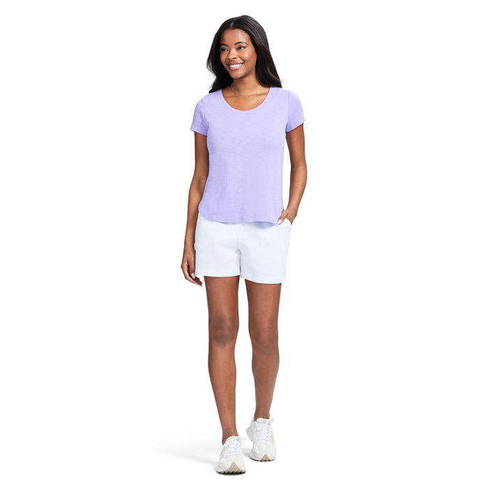 Izod ALEX SHORT SLEEVE SLUB T-SHIRT - VIOLET TULIP