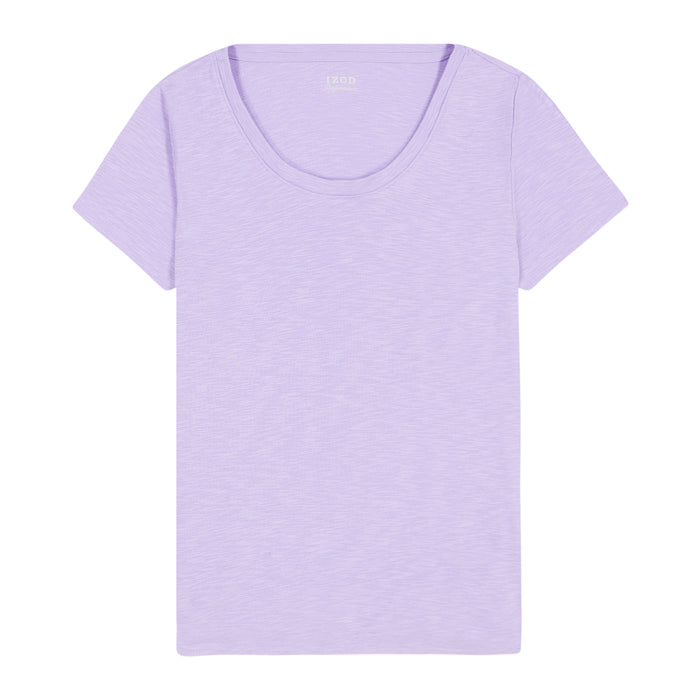 Izod ALEX SHORT SLEEVE SLUB T-SHIRT - VIOLET TULIP