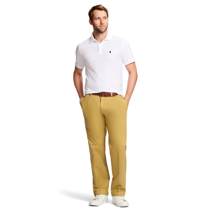 Izod AMERICAN CHINO DOUBLE PLEATED PANT - KHAKI